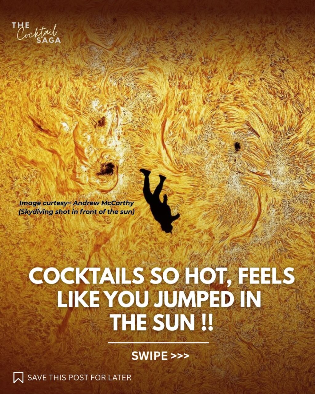 Instagram post from thecocktailsaga. This post is in position 1.