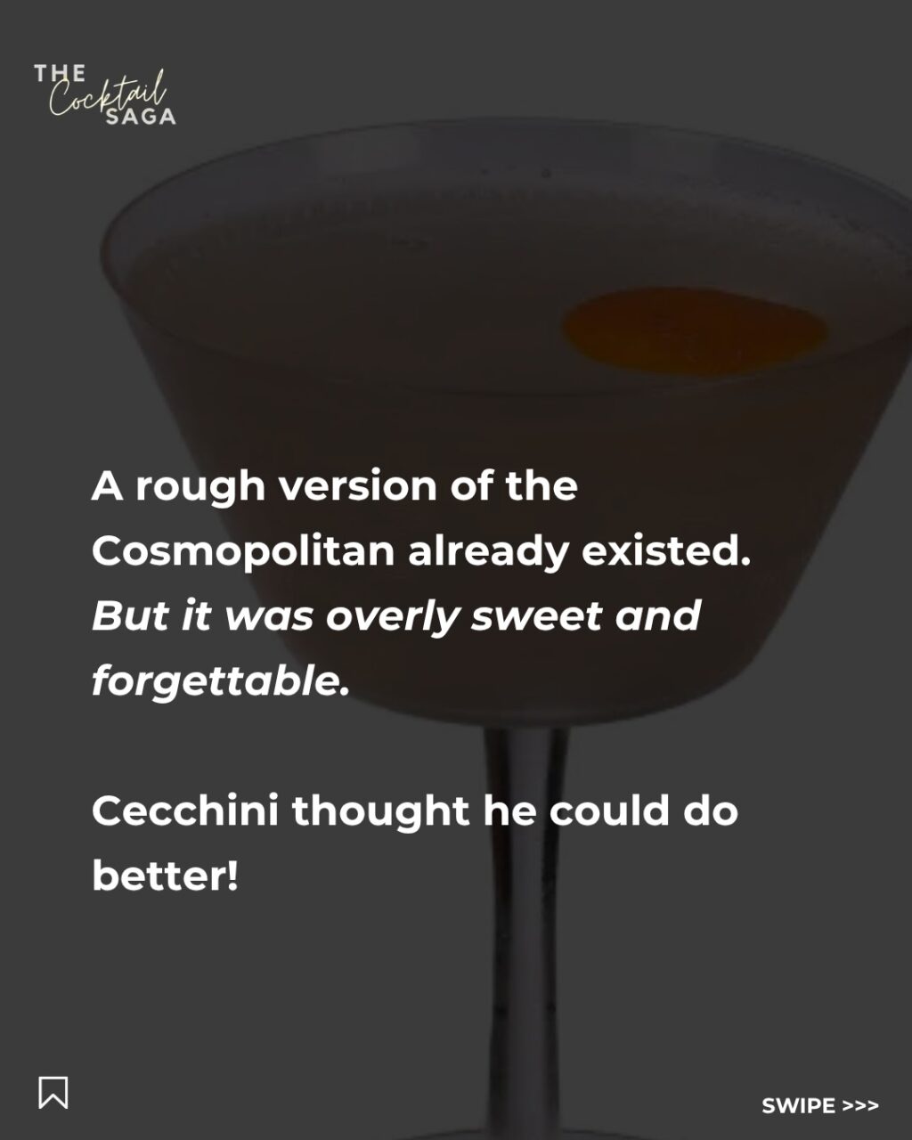 Instagram post from thecocktailsaga. This post is in position 3.