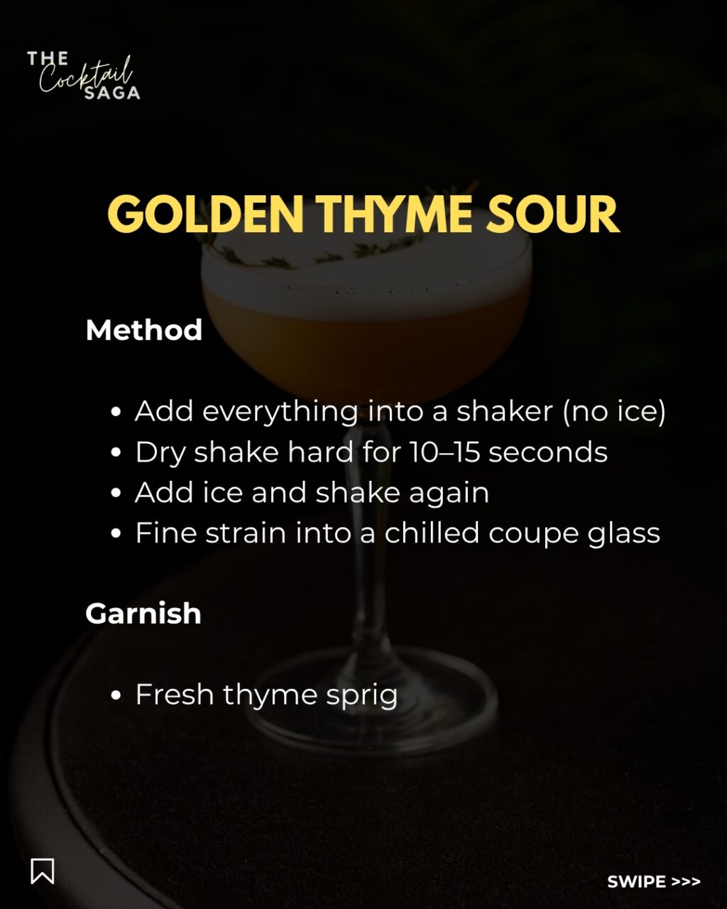 Instagram post from thecocktailsaga. This post is in position 2.