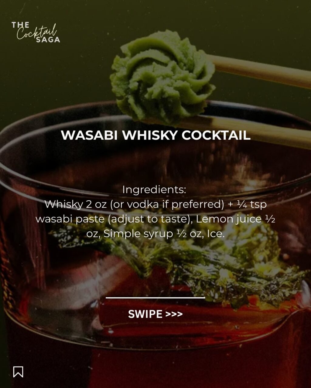 Instagram post from thecocktailsaga. This post is in position 1.