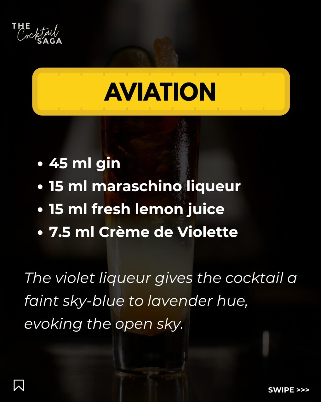 Instagram post from thecocktailsaga. This post is in position 4.