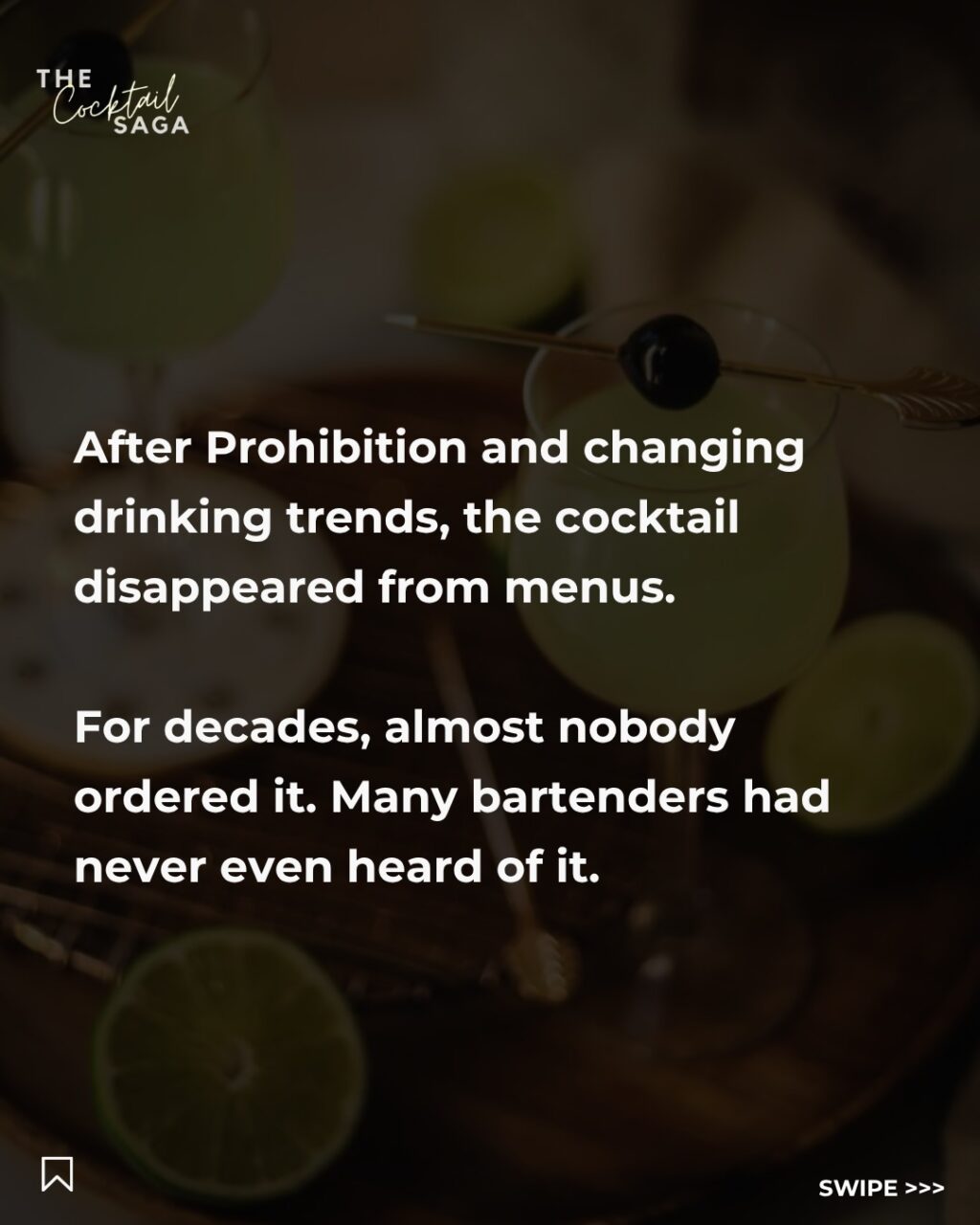 Instagram post from thecocktailsaga. This post is in position 5.