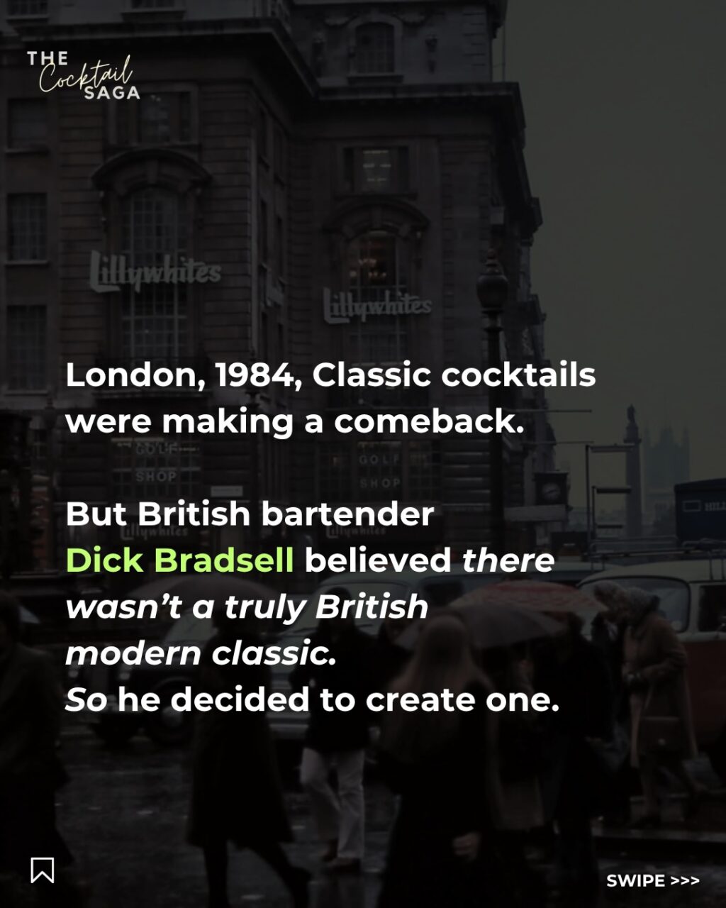 Instagram post from thecocktailsaga. This post is in position 1.