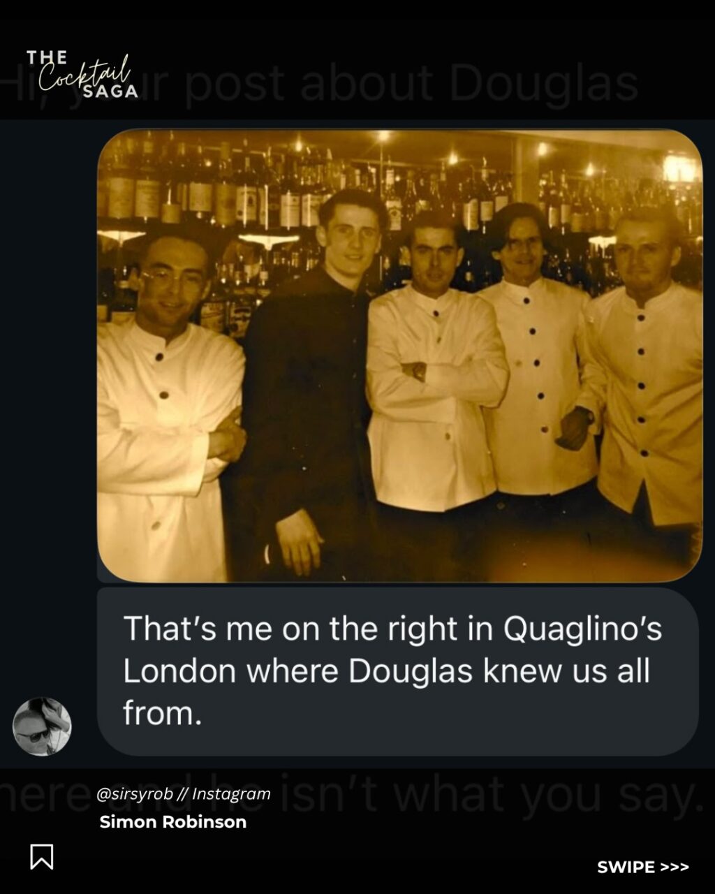 Instagram post from thecocktailsaga. This post is in position 3.