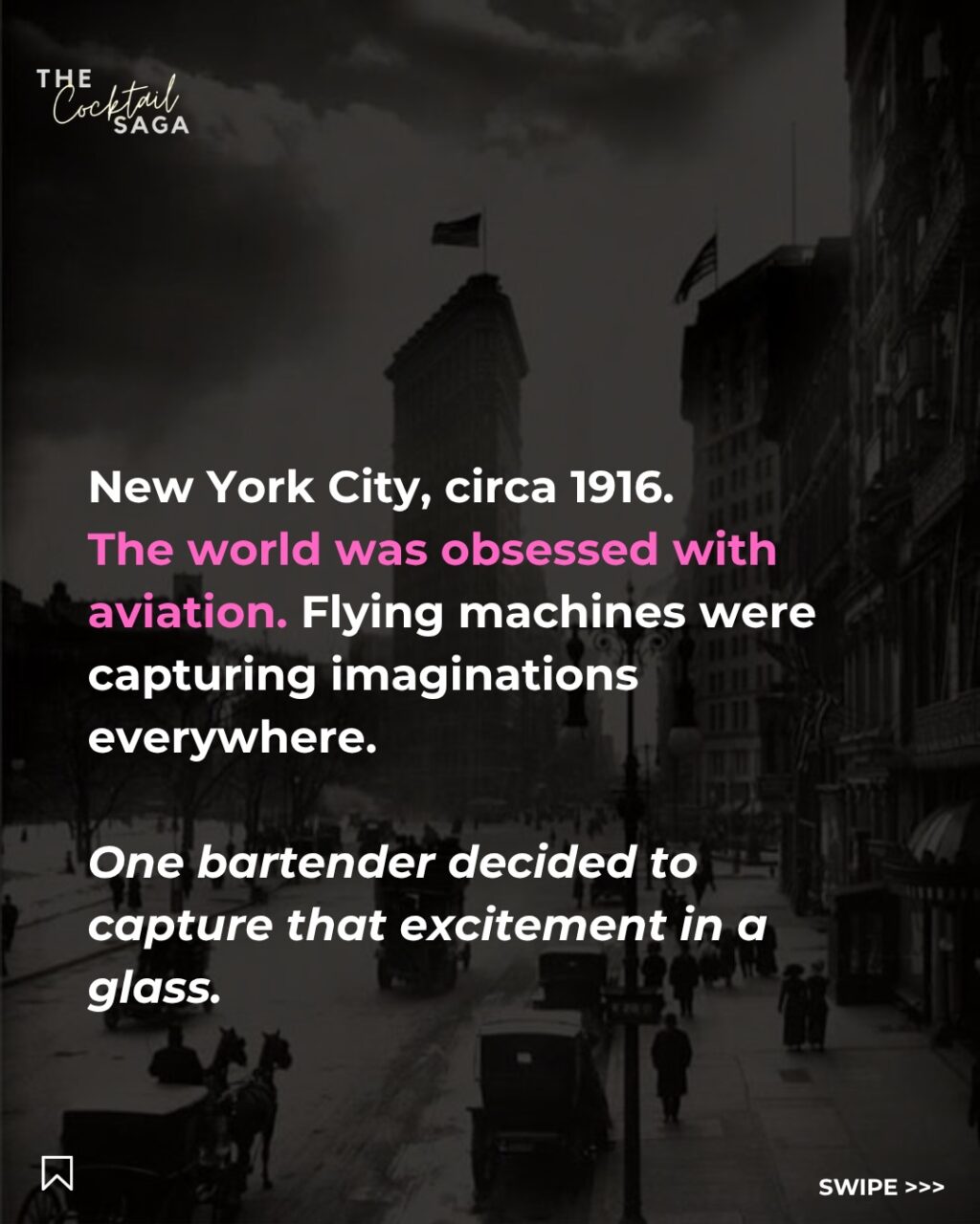 Instagram post from thecocktailsaga. This post is in position 1.