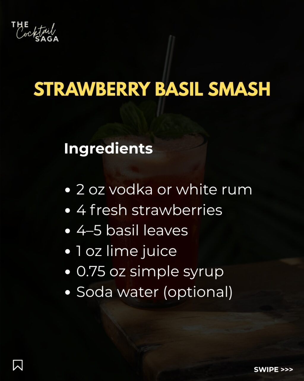 Instagram post from thecocktailsaga. This post is in position 1.