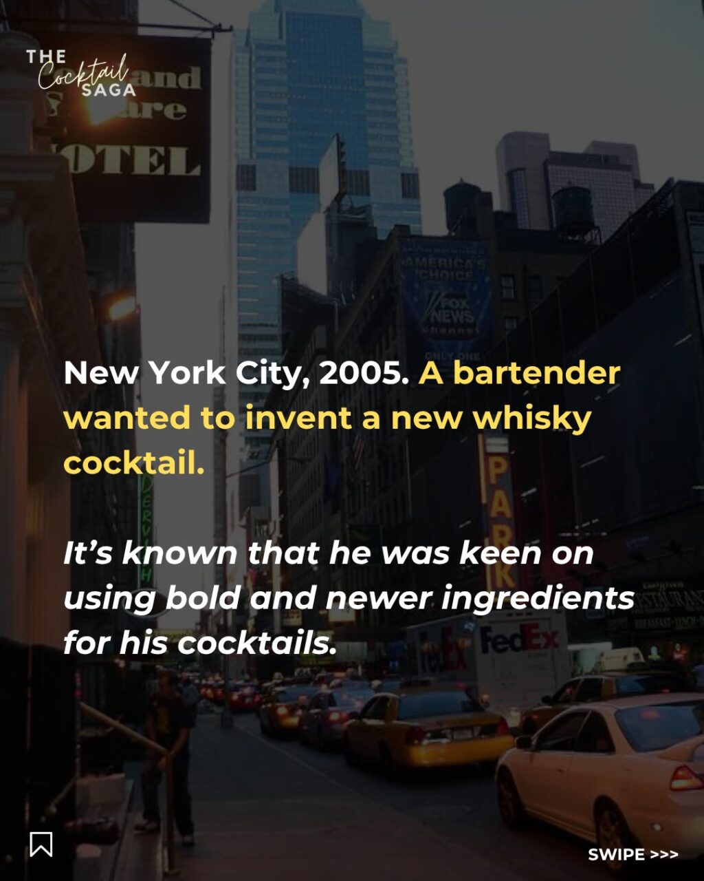 Instagram post from thecocktailsaga. This post is in position 1.