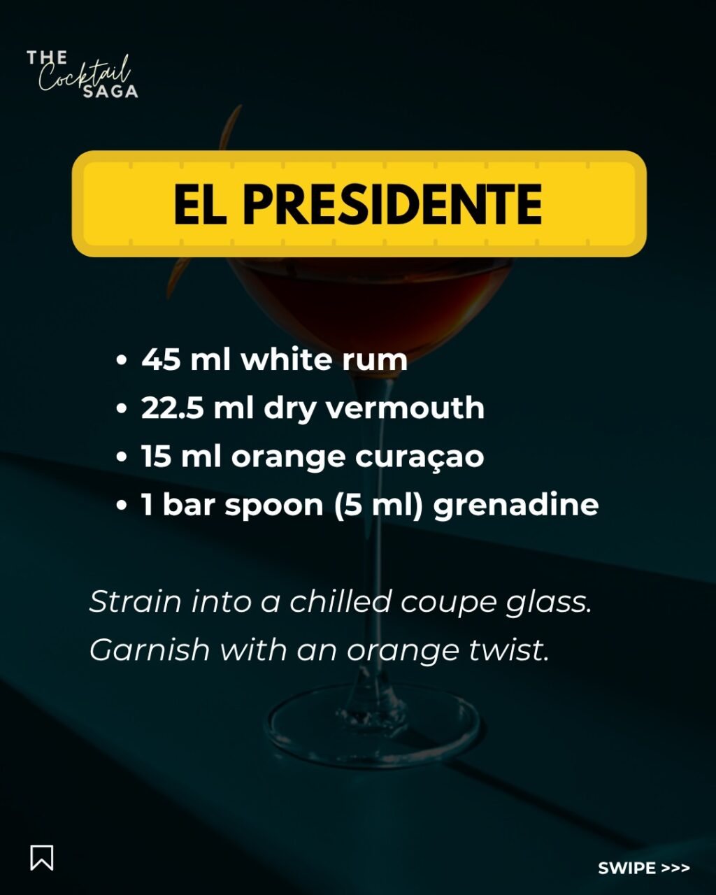 Instagram post from thecocktailsaga. This post is in position 5.