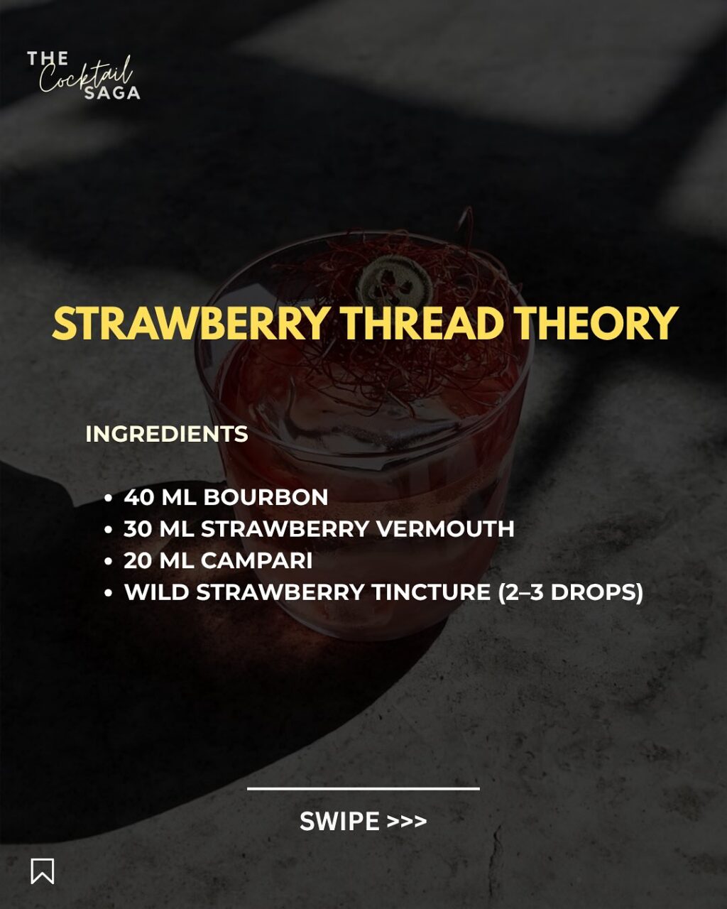 Instagram post from thecocktailsaga. This post is in position 1.